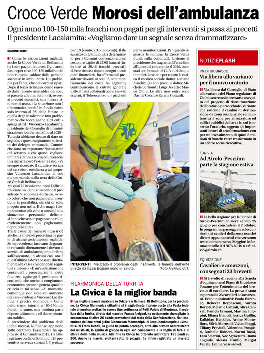 Corriere del Ticino.22.06.2016